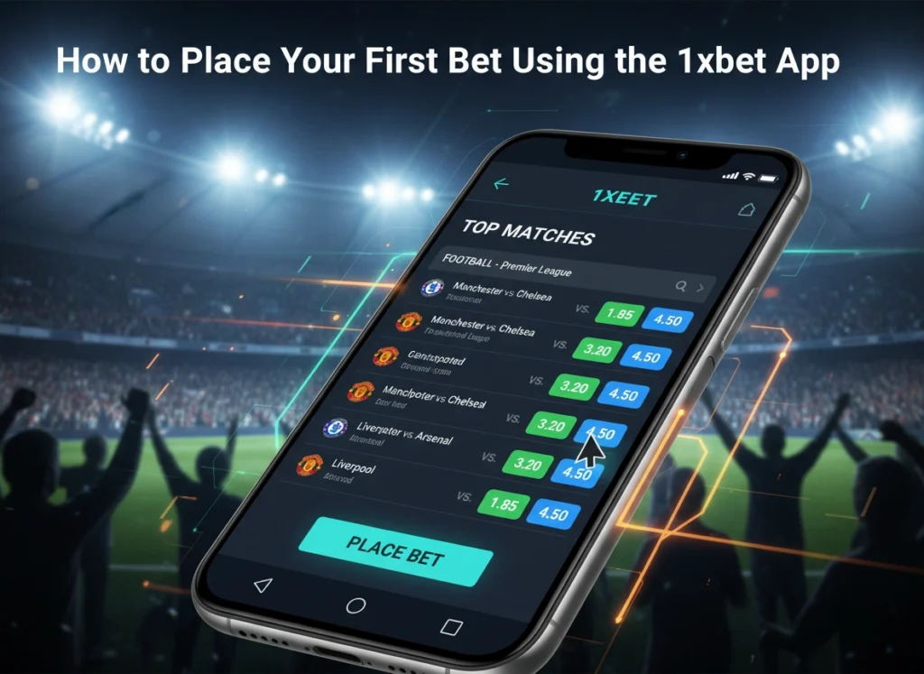 How to Place Your First Bet Using the 1xbet App