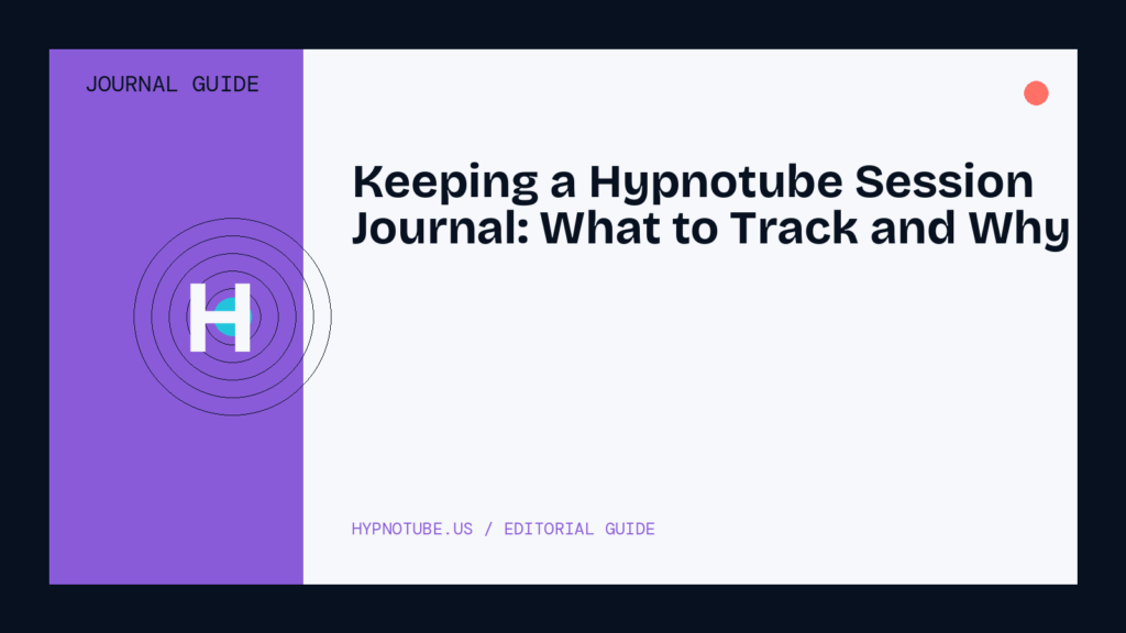 Keeping a Hypnotube Session Journal: What to Track and Why